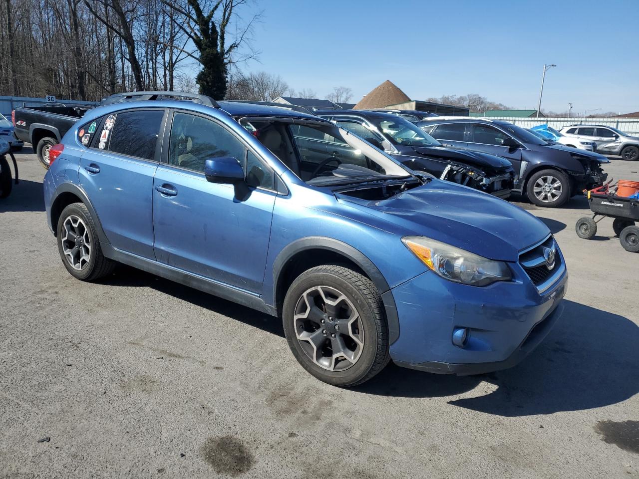 2014 Subaru XV VIN JF2GPAGC4E8296084 Copart auction photo, top/roof damage thumbnail 4