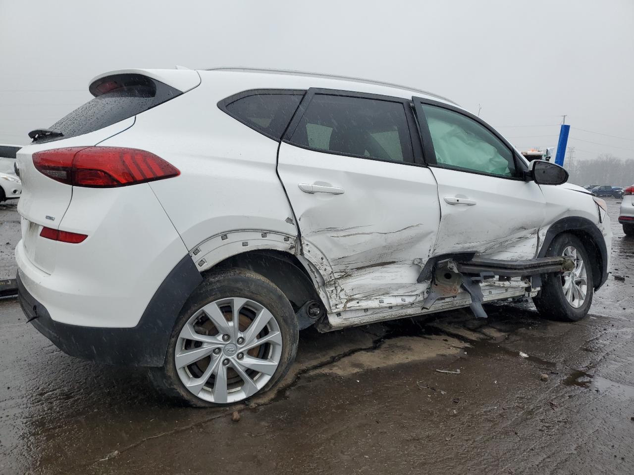 2020 Hyundai Tucson VIN KM8J3CA40LU186615 Copart auction photo, side damage thumbnail 3