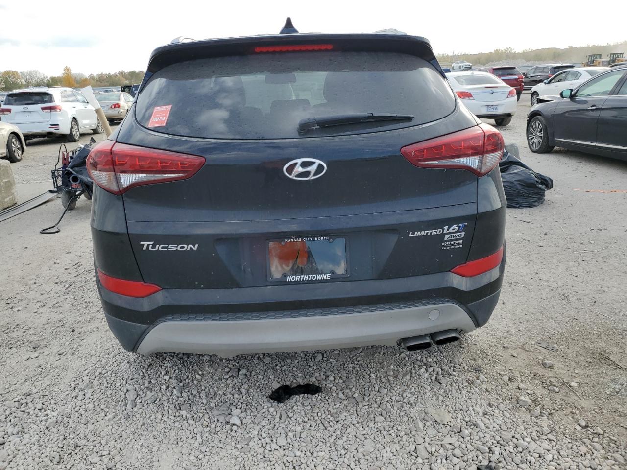 2017 Hyundai Tucson VIN KM8J3CA23HU273382 Copart auction photo, normal wear damage thumbnail 6