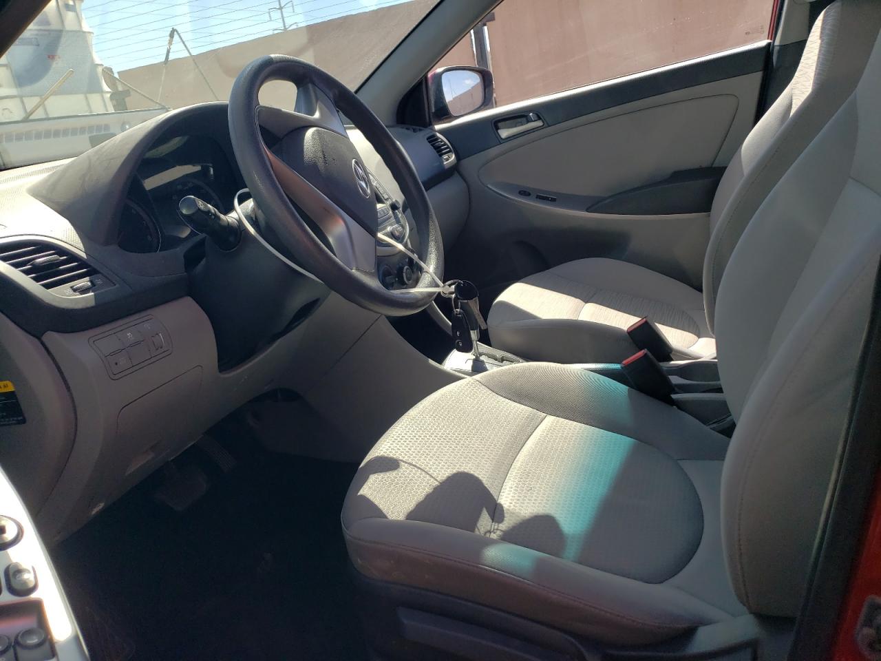 2015 Hyundai Accent VIN KMHCT4AE6FU888143 Copart auction photo, front end damage thumbnail 7