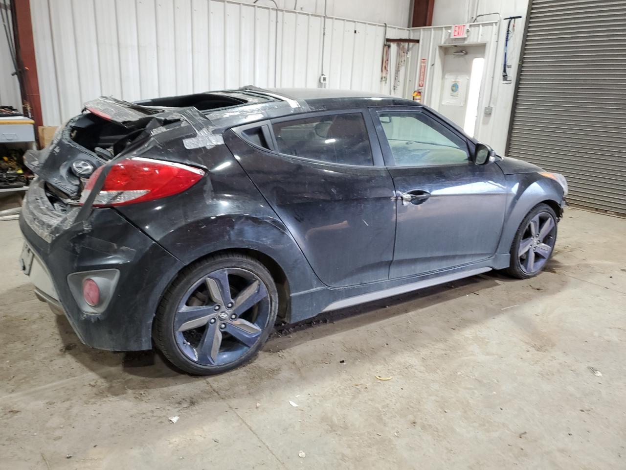 2014 Hyundai Veloster VIN KMHTC6AE4EU185067 Copart auction photo, rear end damage thumbnail 3