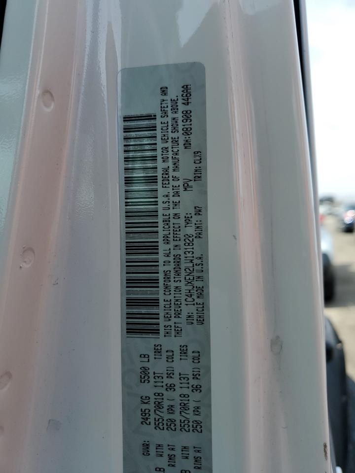 2020 Jeep Wrangler VIN 1C4HJXEN2LW131820 Copart auction photo, rollover damage thumbnail 13