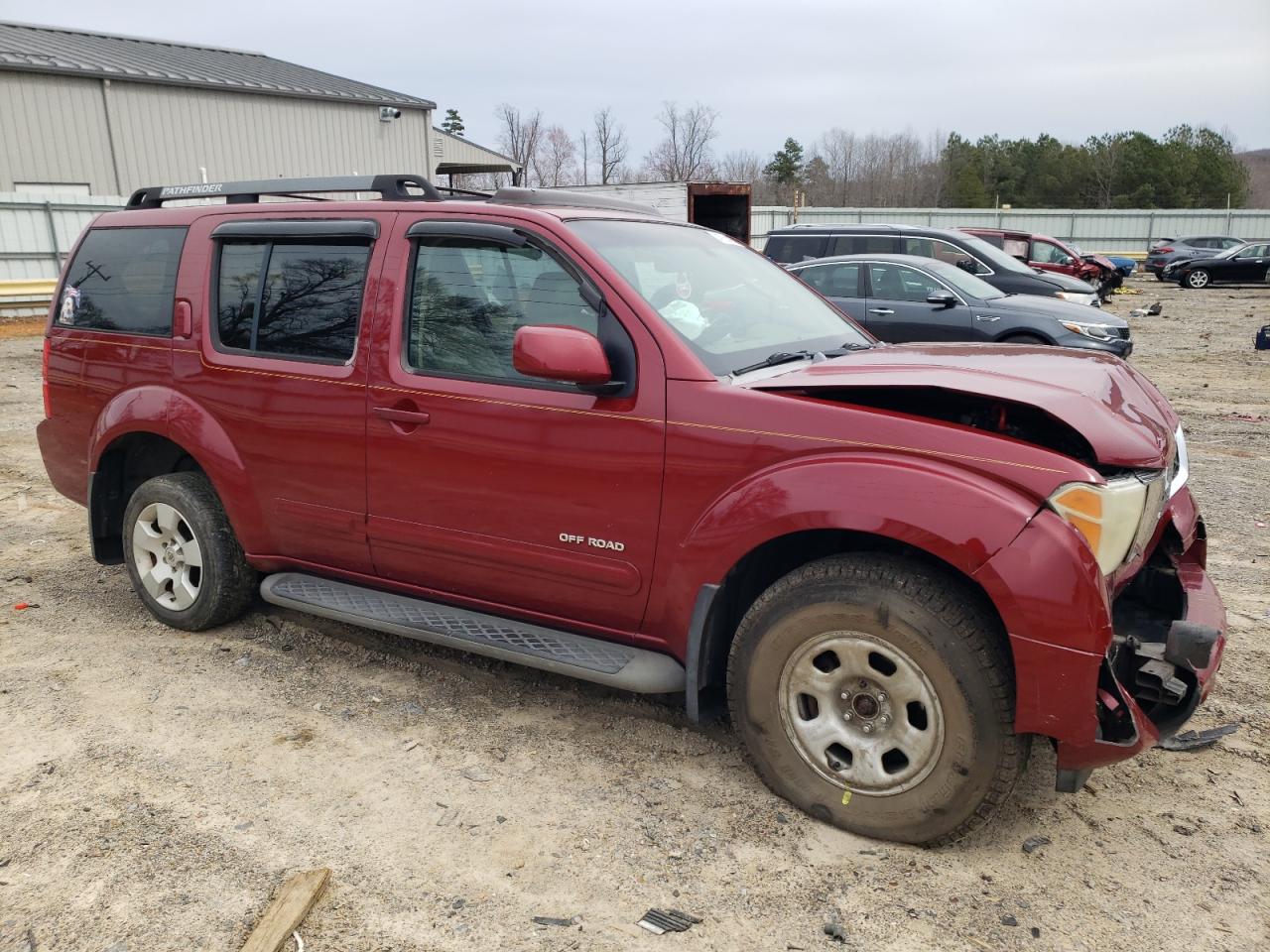 2006 Nissan Pathfinder VIN 5N1AR18W26C676607 Copart auction photo, front end / side damage thumbnail 4