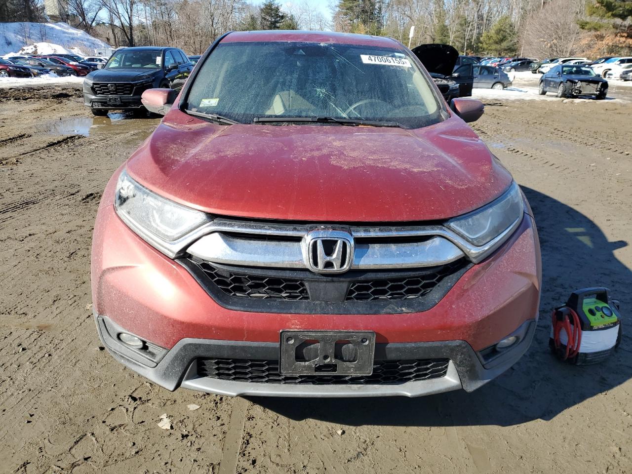 2018 Honda CR-V VIN 2HKRW2H54JH677932 Copart auction photo, top/roof / front end damage thumbnail 5