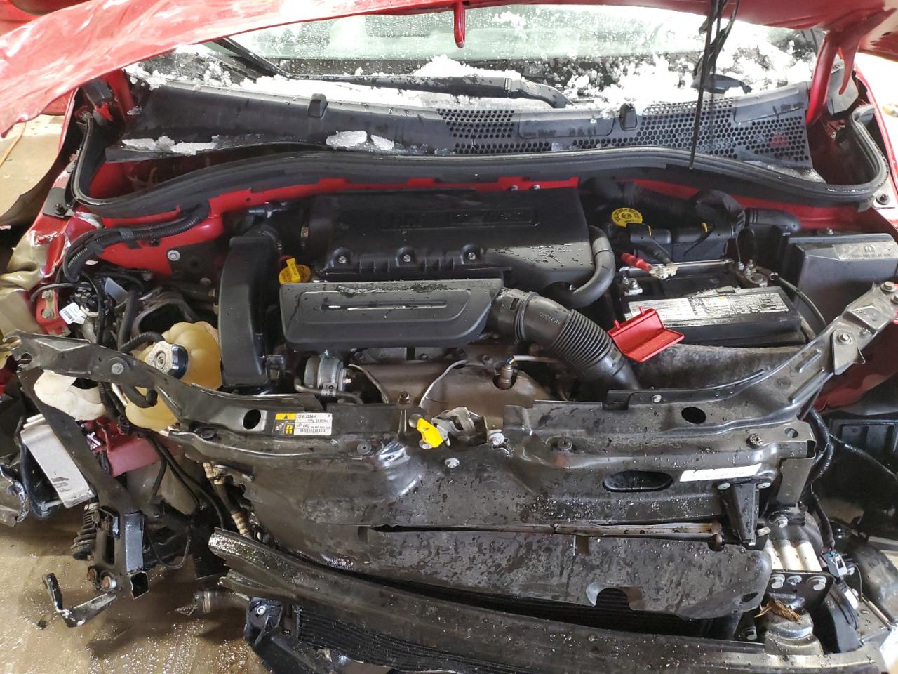 2019 Fiat 500 VIN 3C3CFFKH5KT680280 Copart auction photo, front end / side damage thumbnail 11