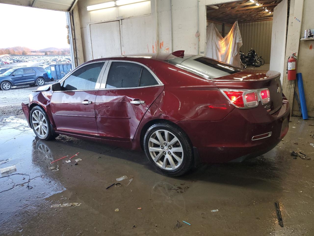 2015 Chevrolet Malibu VIN 1G11E5SX9FF145517 Copart auction photo, side / front end damage thumbnail 2
