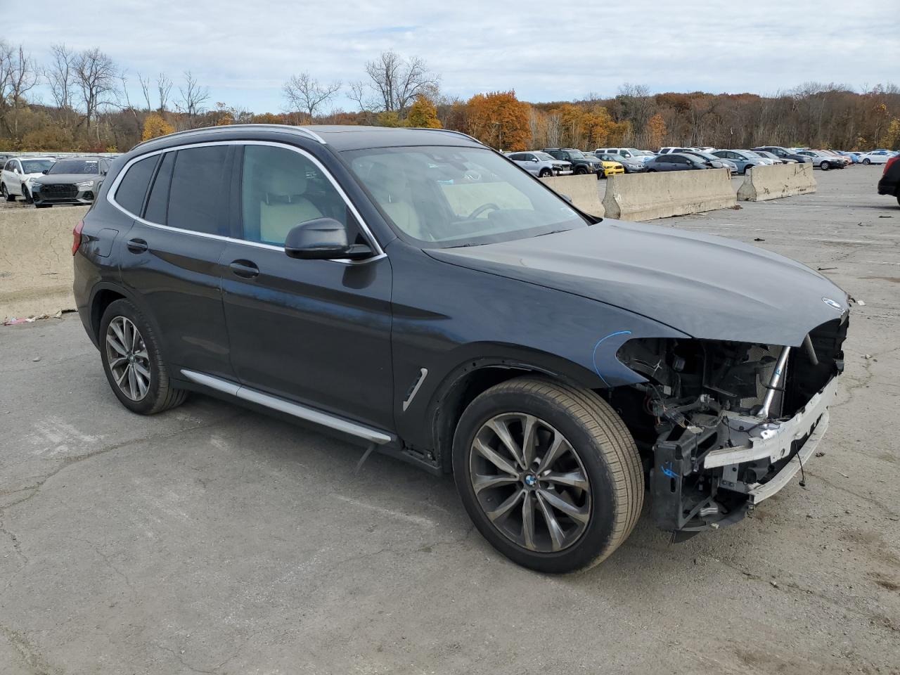 2019 BMW X3 VIN 5UXTR9C58KLE12345 Copart auction photo, front end / minor dent/scratches damage thumbnail 4