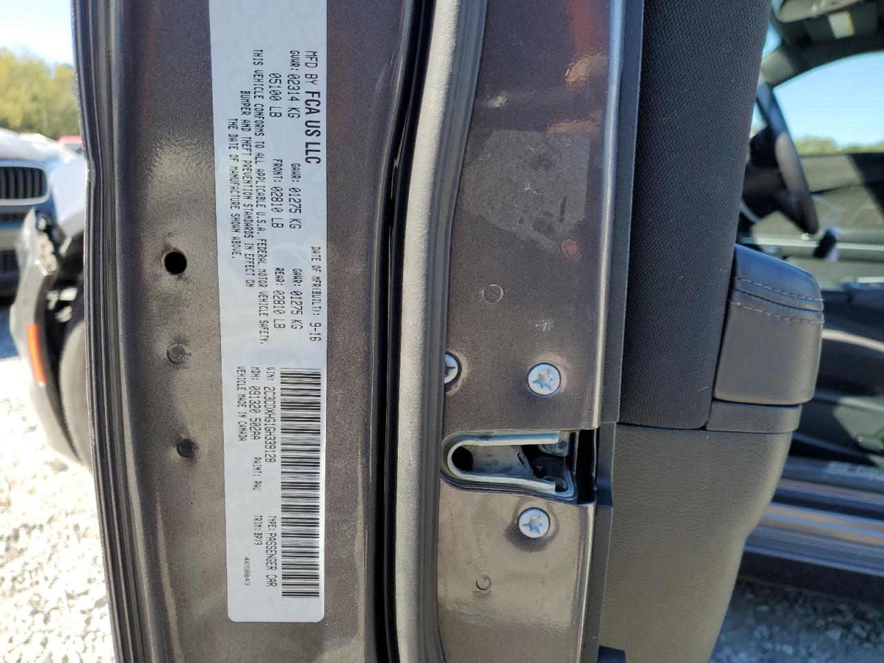 2016 Dodge Charger VIN 2C3CDXHG1GH339128 Copart auction photo, front end damage thumbnail 12
