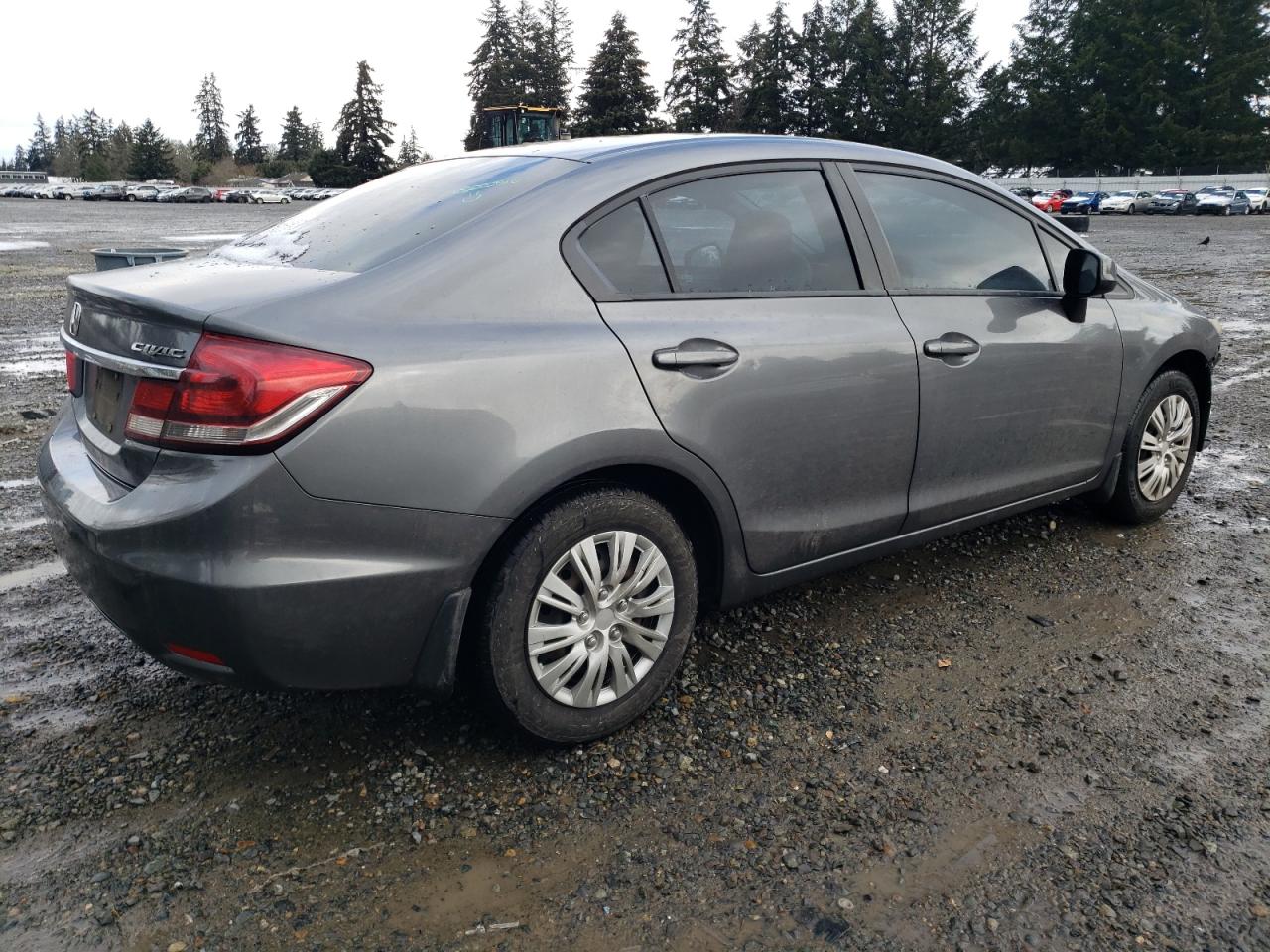 2013 Honda Civic VIN 19XFB2F54DE205787 Copart auction photo, side / front end damage thumbnail 3