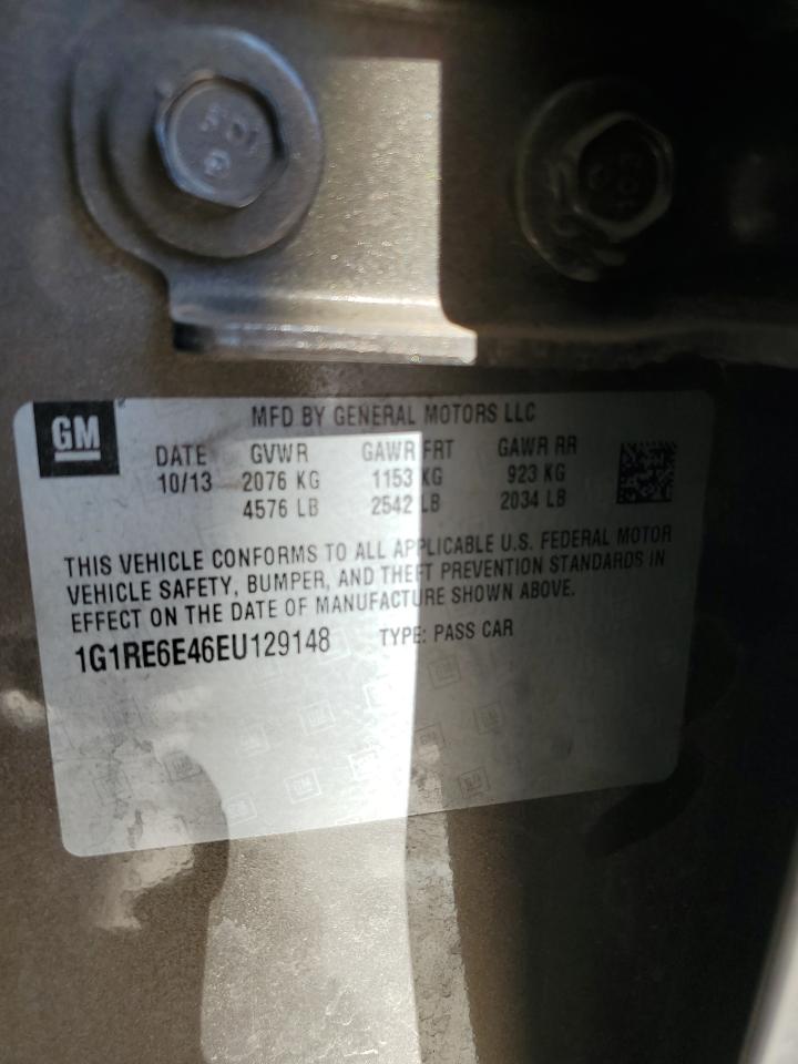 2014 Chevrolet Volt VIN 1G1RE6E46EU129148 Copart auction photo, minor dent/scratches damage thumbnail 12