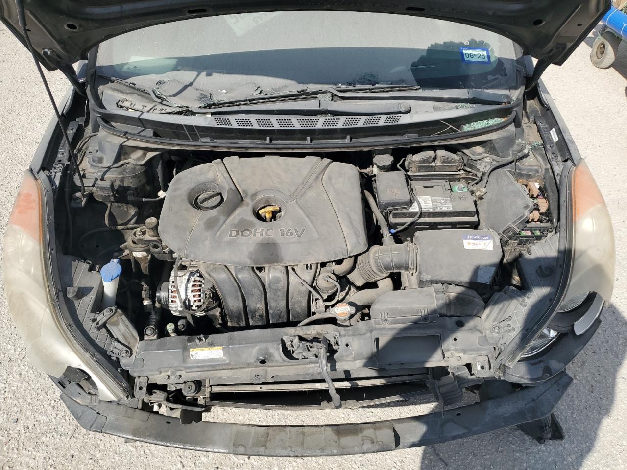 2011 Hyundai Elantra VIN KMHDH4AE7BU152005 Copart auction photo, all over damage thumbnail 11