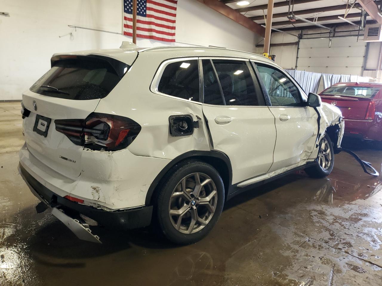2022 BMW X3 VIN 5UX53DP04N9H43307 Copart auction photo, front end / undercarriage damage thumbnail 3