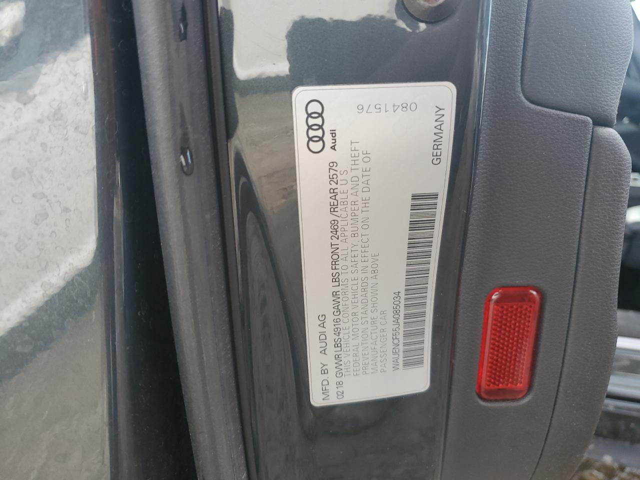 2018 Audi A5 VIN WAUENCF55JA085034 Copart auction photo, undercarriage damage thumbnail 14