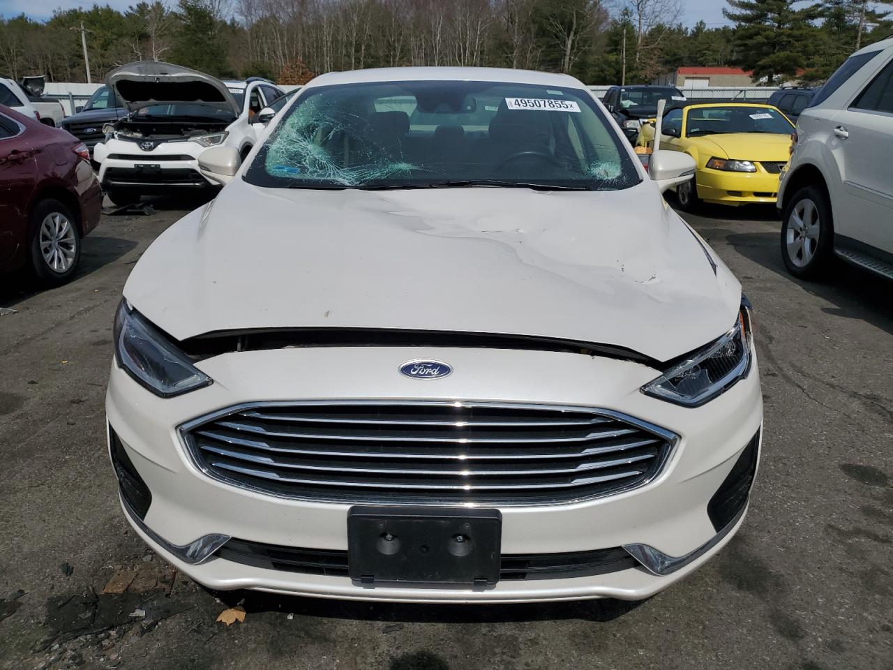 2019 Ford Fusion VIN 3FA6P0CD4KR224756 Copart auction photo, front end damage thumbnail 5