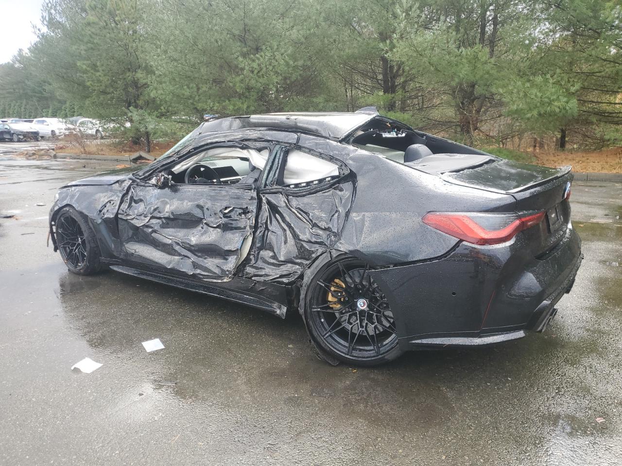 2022 BMW M4 VIN WBS43AZ05NCK81583 Copart auction photo, side damage thumbnail 2