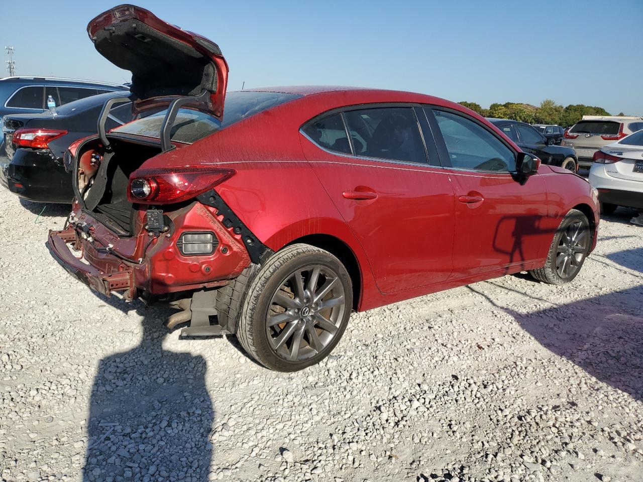 2018 Mazda 3 VIN 3MZBN1V36JM213971 Copart auction photo, rear end / front end damage thumbnail 3