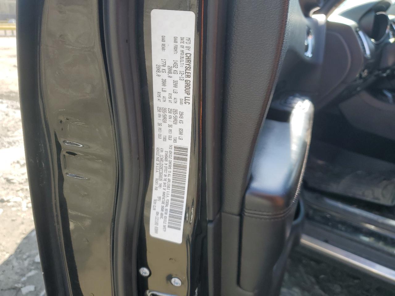 2014 Dodge Durango VIN 1C4RDJDG9EC360835 Copart auction photo, side / front end damage thumbnail 13