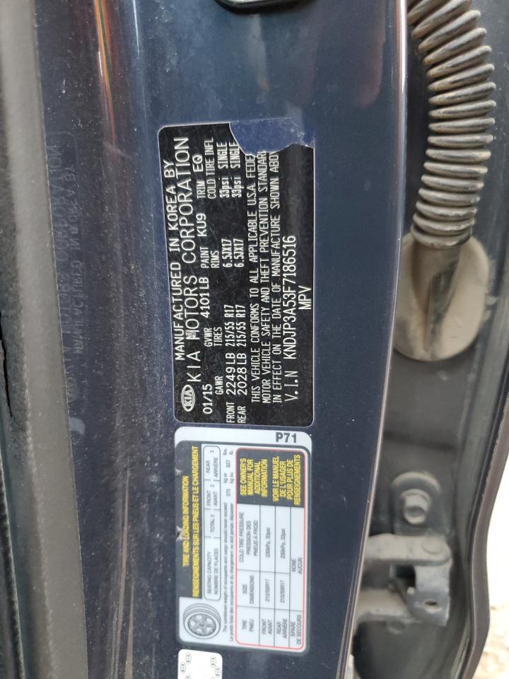 2015 KIA Soul VIN KNDJP3A53F7186516 Copart auction photo, front end damage thumbnail 15