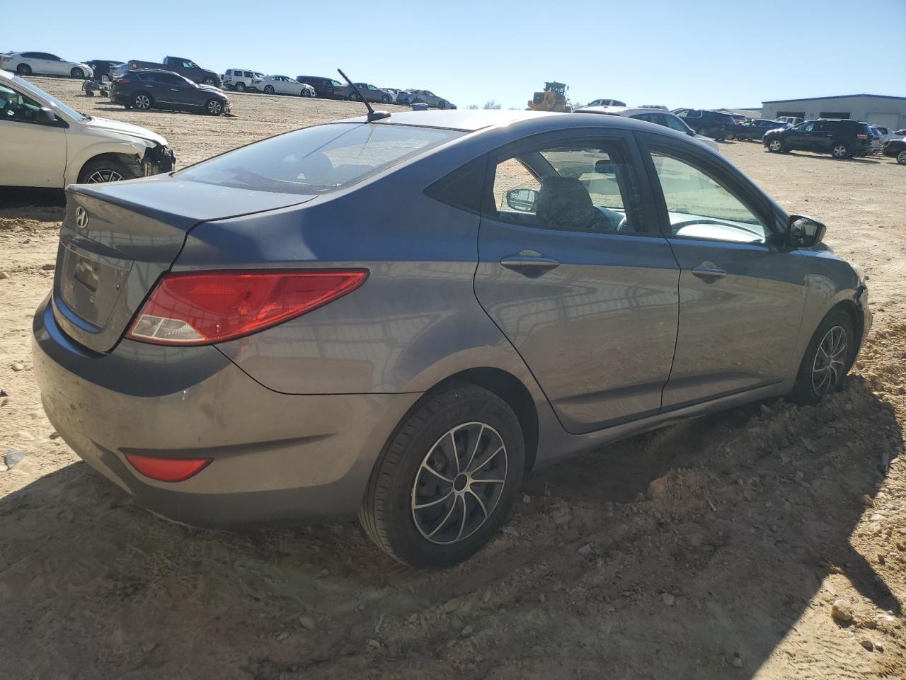 2015 Hyundai Accent VIN KMHCT4AE7FU839694 Copart auction photo, front end / side damage thumbnail 3