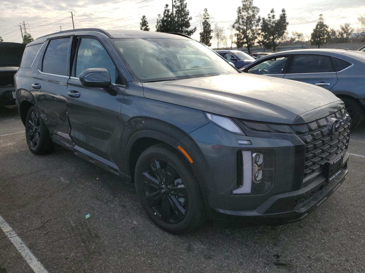 2024 Hyundai Palisade VIN KM8R34GE2RU795609 Copart auction photo, side damage thumbnail 4