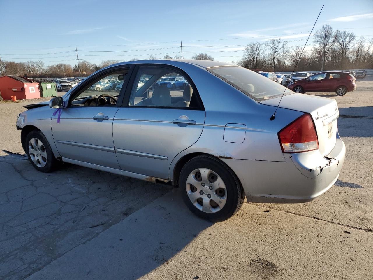 2007 KIA Spectra VIN KNAFE121575377165 Copart auction photo, front end damage thumbnail 2