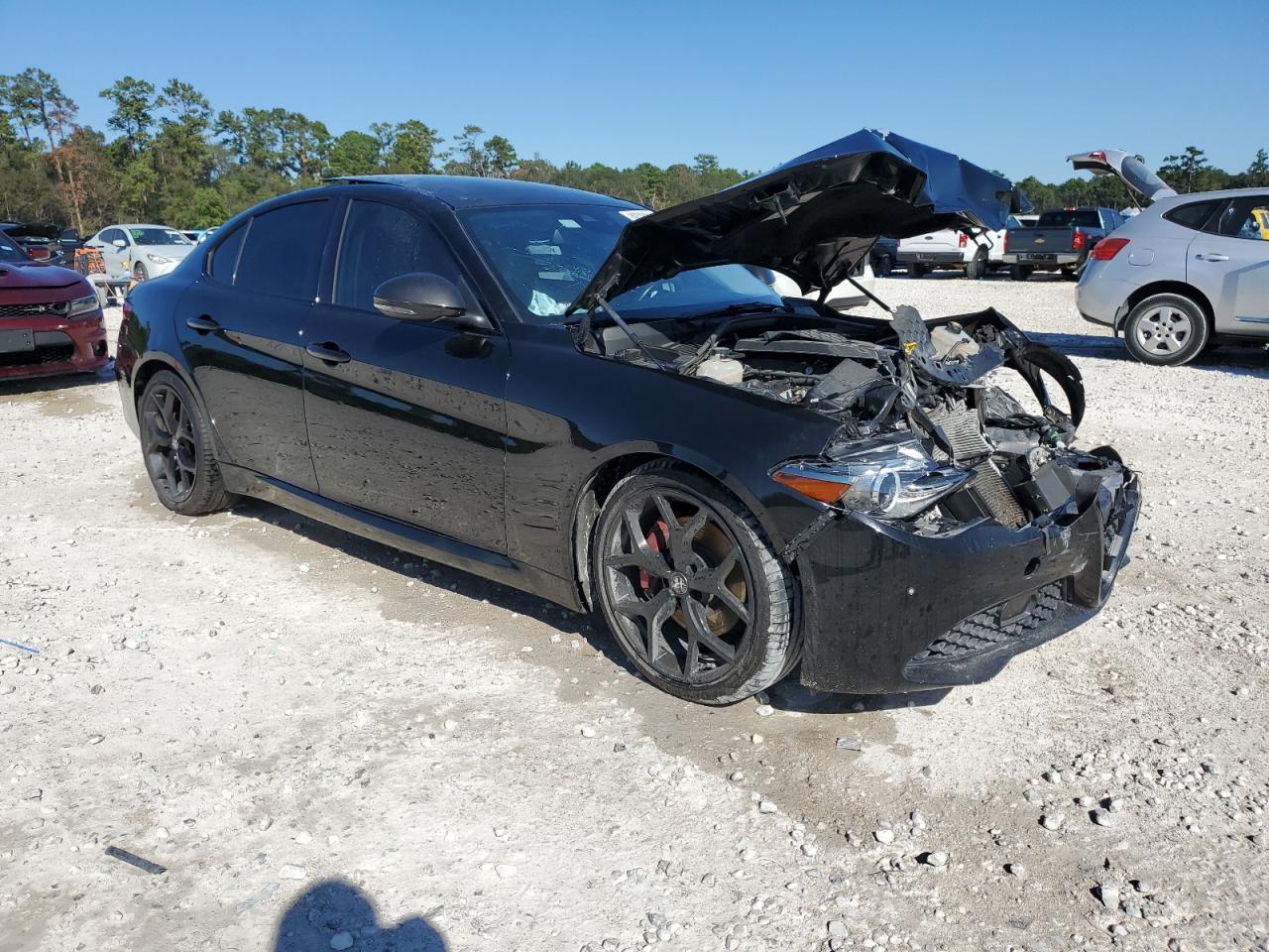 2020 Alfa Romeo Giulia VIN ZARFAMBN3L7633147 Copart auction photo, front end damage thumbnail 4
