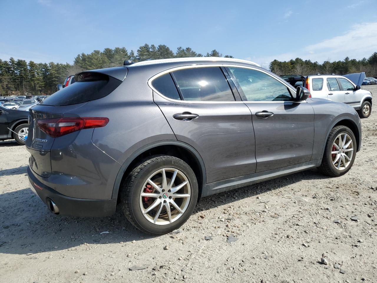 2018 Alfa Romeo Stelvio VIN ZASFAKBNXJ7B65873 Copart auction photo, side damage thumbnail 3