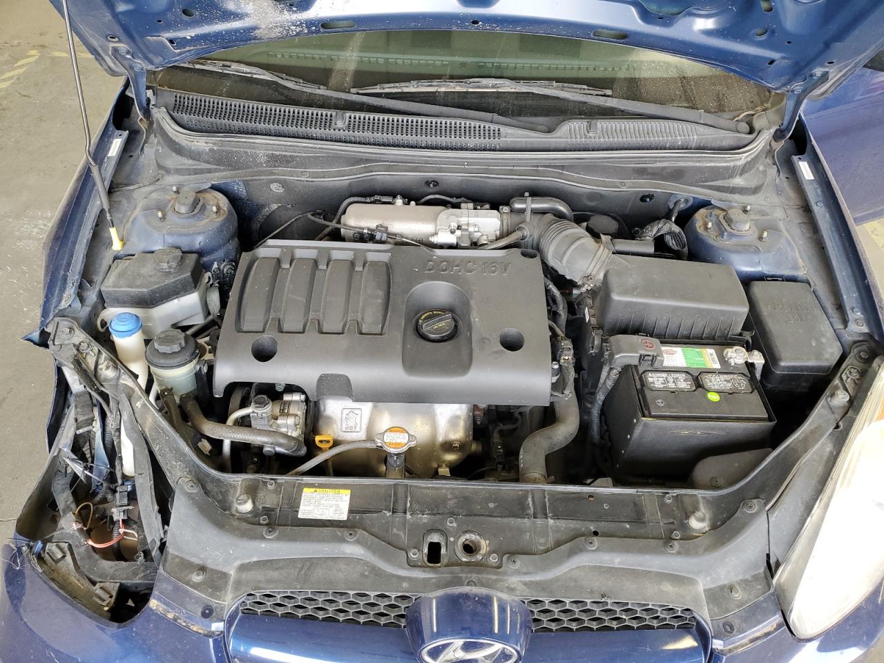 2010 Hyundai Accent VIN KMHCM3AC0AU149946 Copart auction photo, front end / side damage thumbnail 11