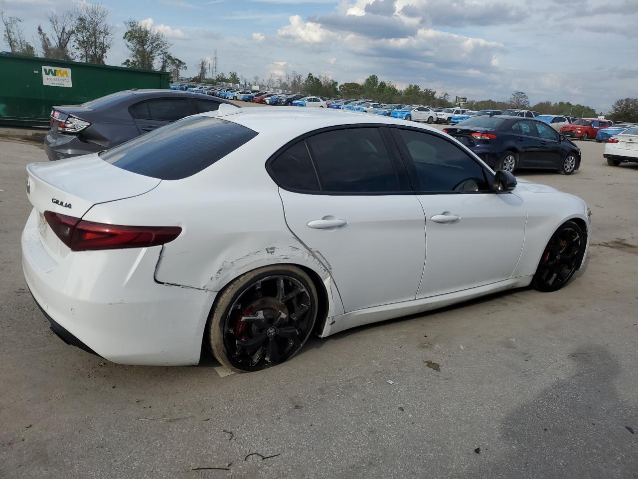 2020 Alfa Romeo Giulia VIN ZARFAMAN3L7626152 Copart auction photo, side / rear end damage thumbnail 3