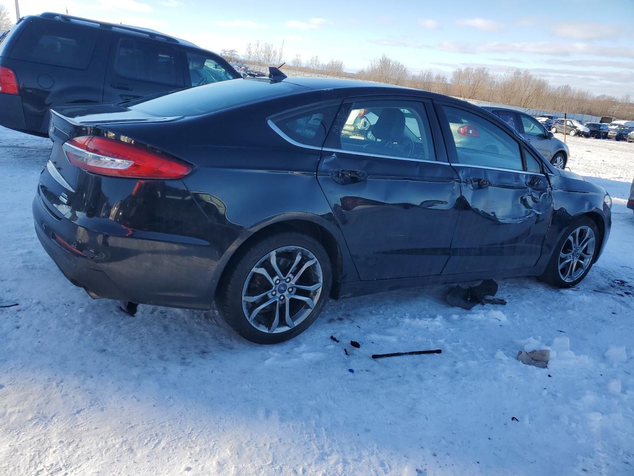 2020 Ford Fusion VIN 3FA6P0CD6LR117676 Copart auction photo, side damage thumbnail 3