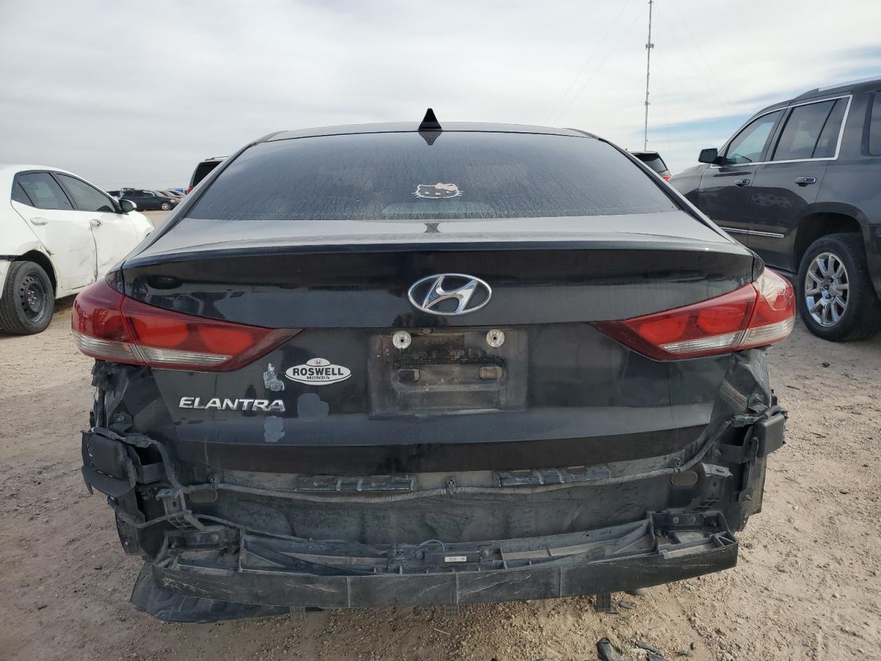 2018 Hyundai Elantra VIN KMHD84LF4JU461015 Copart auction photo, rear end / side damage thumbnail 6