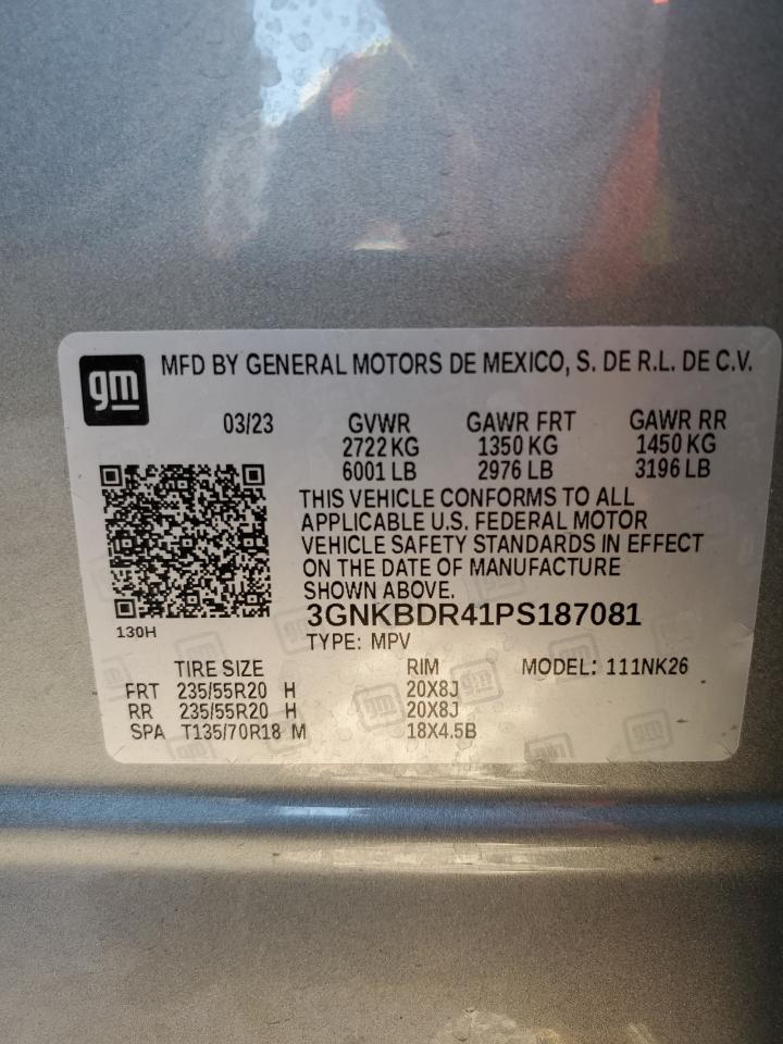 2023 Chevrolet Blazer VIN 3GNKBDR41PS187081 Copart auction photo, front end damage thumbnail 13