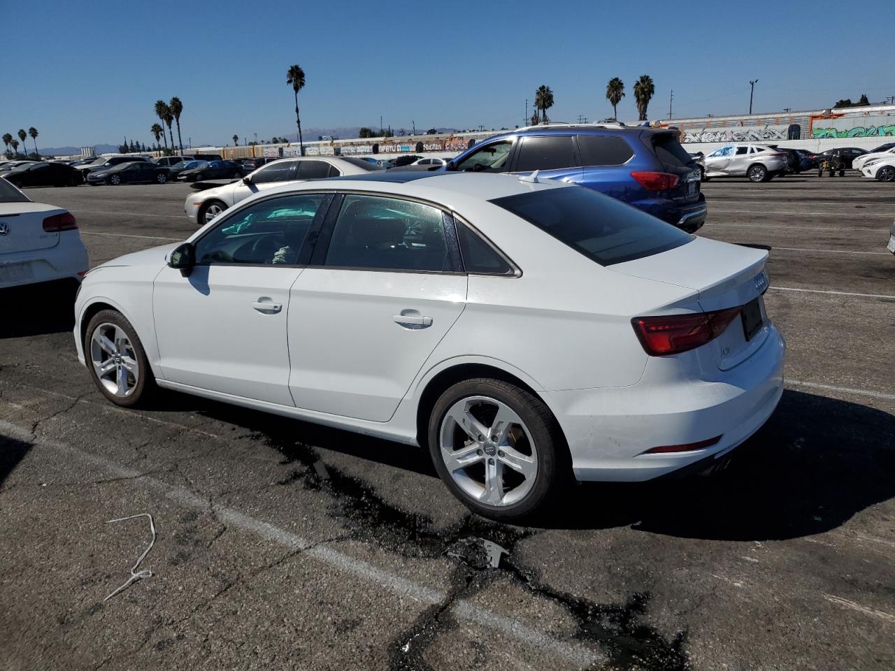 2018 Audi A3 VIN WAUAUGFF0J1090479 Copart auction photo, front end / undercarriage damage thumbnail 2