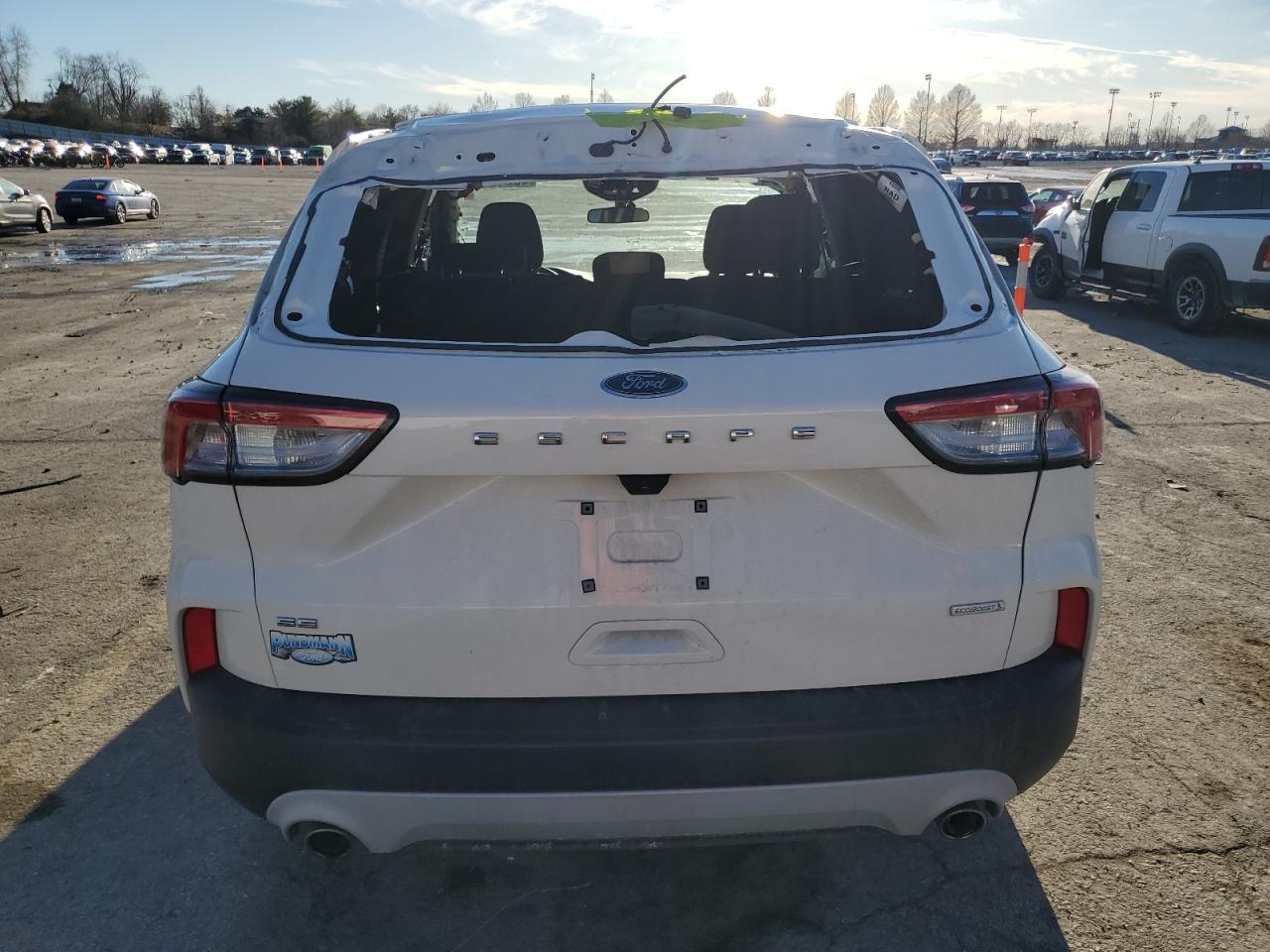 2020 Ford Escape VIN 1FMCU0G67LUA83950 Copart auction photo, top/roof / rear end damage thumbnail 6
