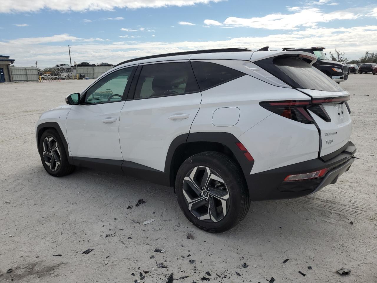 2022 Hyundai Tucson VIN KM8JECAE0NU166998 Copart auction photo, side / rear end damage thumbnail 2