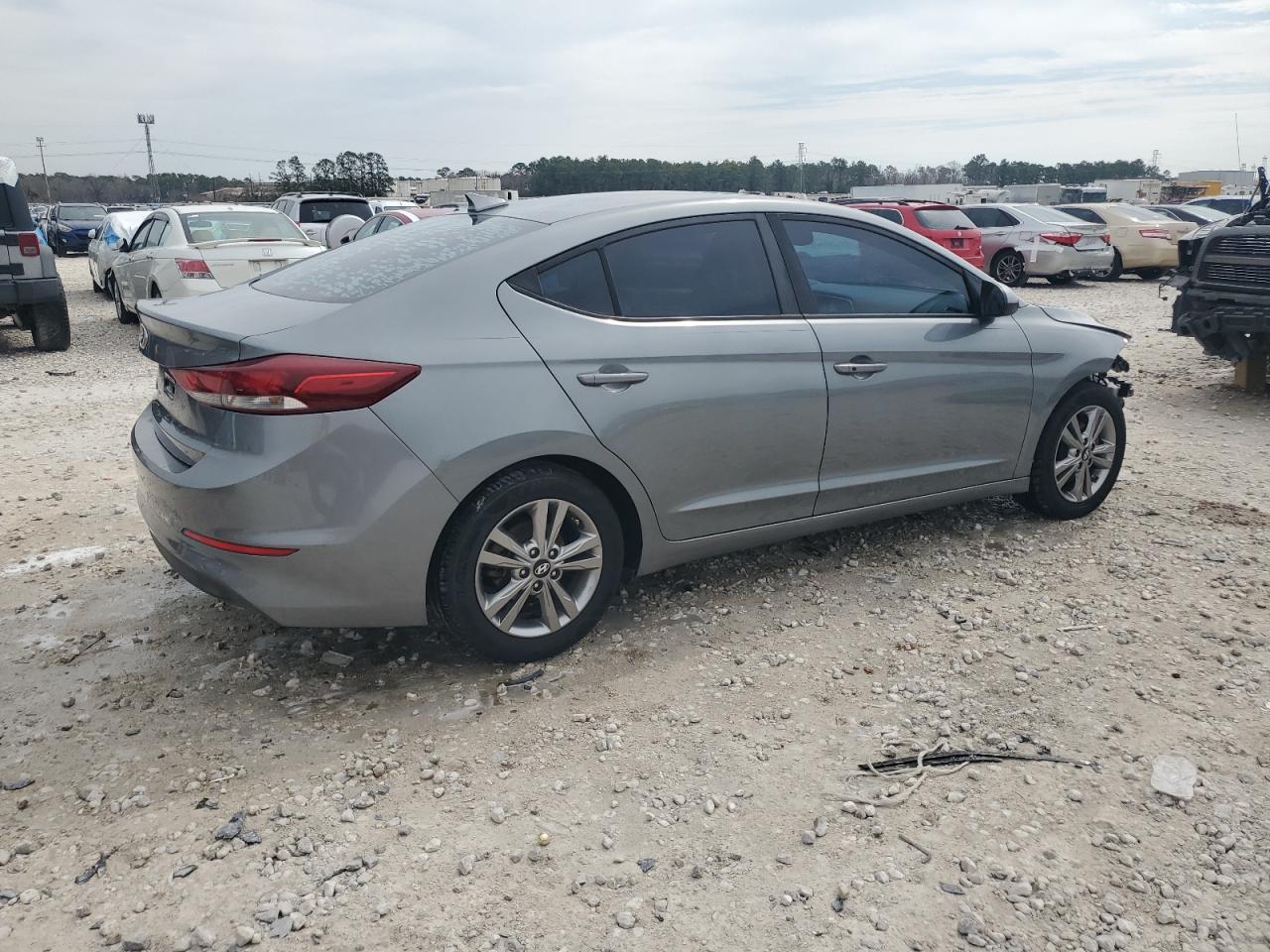 2018 Hyundai Elantra VIN KMHD84LF1JU527777 Copart auction photo, front end / side damage thumbnail 3