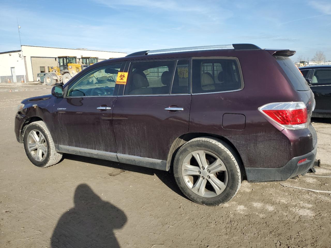 2013 Toyota Highlander VIN 5TDDK3EH7DS200260 Copart auction photo, front end / side damage thumbnail 2