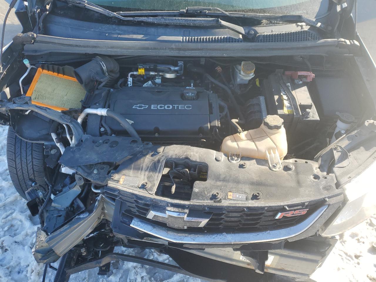 2018 Chevrolet Sonic VIN 1G1JD6SH8J4110389 Copart auction photo, front end / rear end damage thumbnail 12