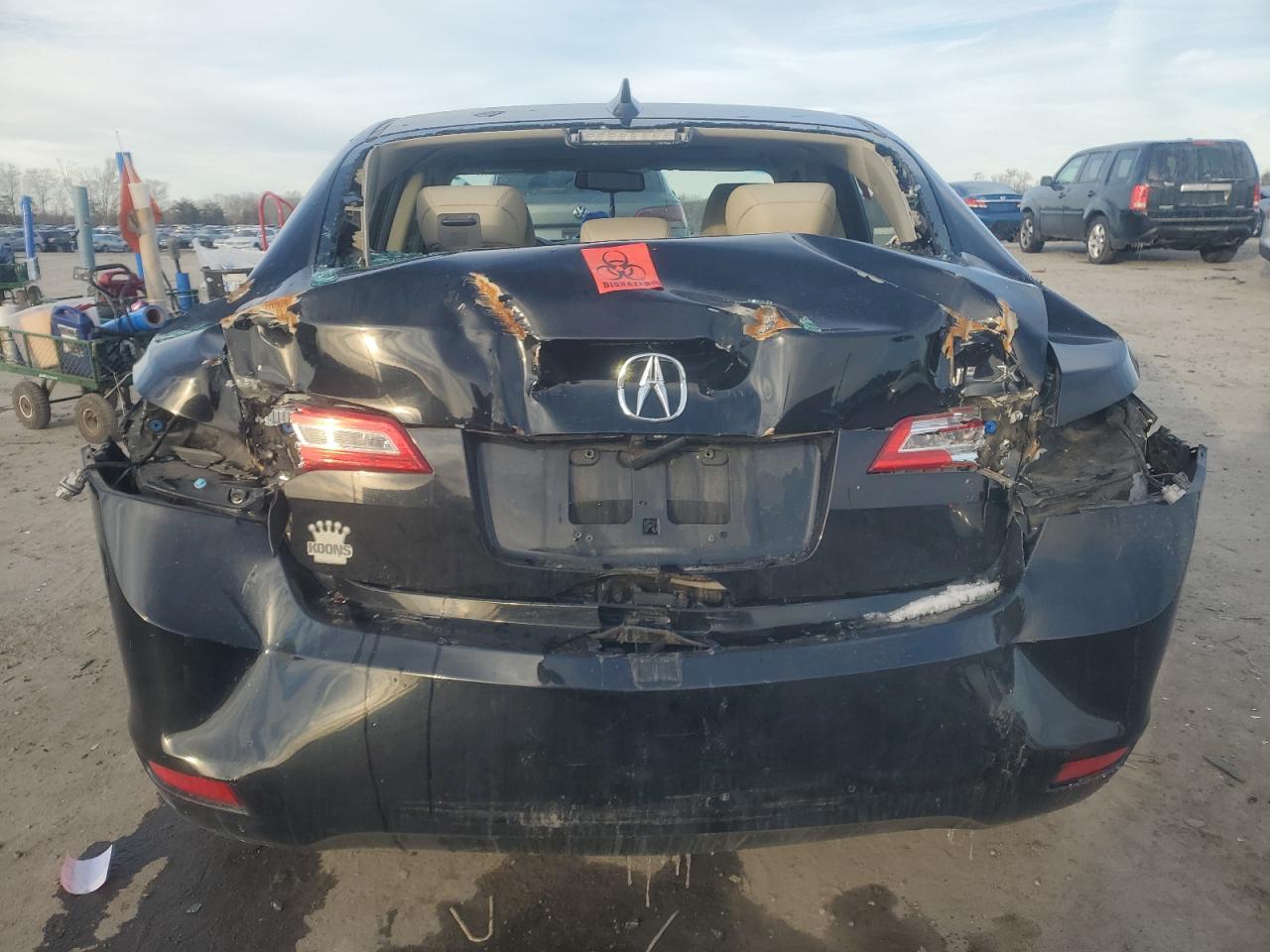 2013 Acura ILX VIN 19VDE1F71DE000639 Copart auction photo, rear end / front end damage thumbnail 6