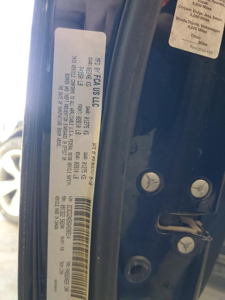 2016 Dodge Challenger VIN 2C3CDZAG5GH336514 Copart auction photo, front end / hail damage thumbnail 15