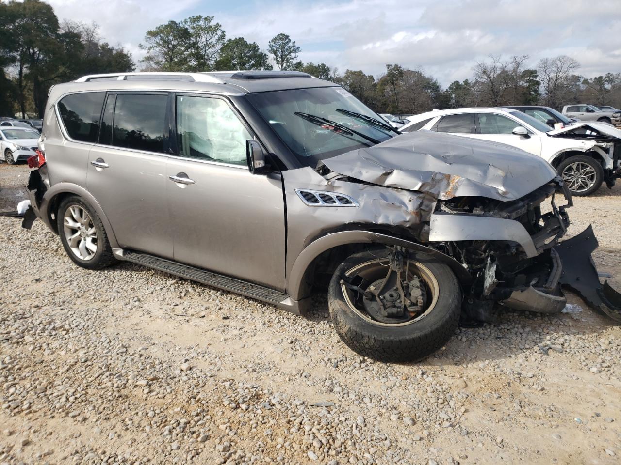 2011 Infiniti QX56 VIN JN8AZ2NF4B9500152 Copart auction photo, front end / rear end damage thumbnail 4