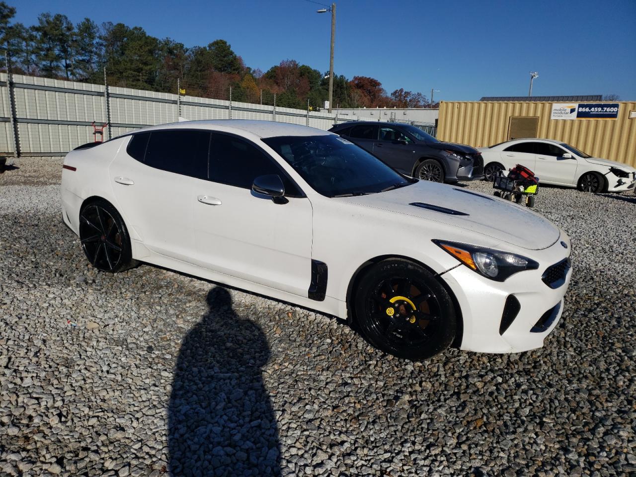 2020 KIA Stinger VIN KNAE15LA2L6078525 Copart auction photo, front end / side damage thumbnail 4