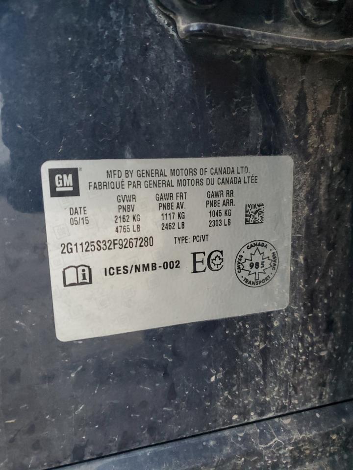2015 Chevrolet Impala VIN 2G1125S32F9267280 Copart auction photo, all over damage thumbnail 12