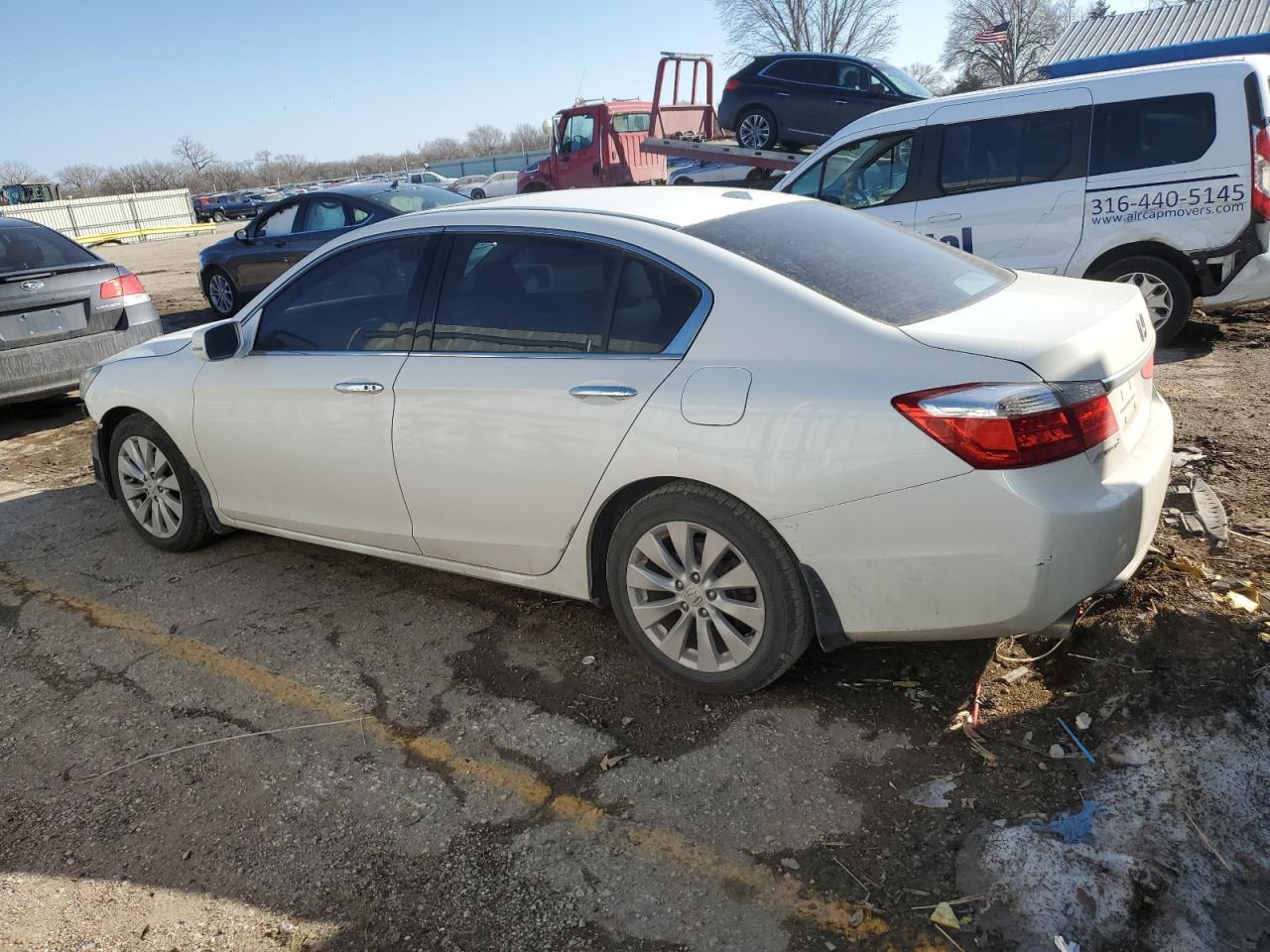 2015 Honda Accord VIN 1HGCR3F80FA008704 Copart auction photo, front end damage thumbnail 2