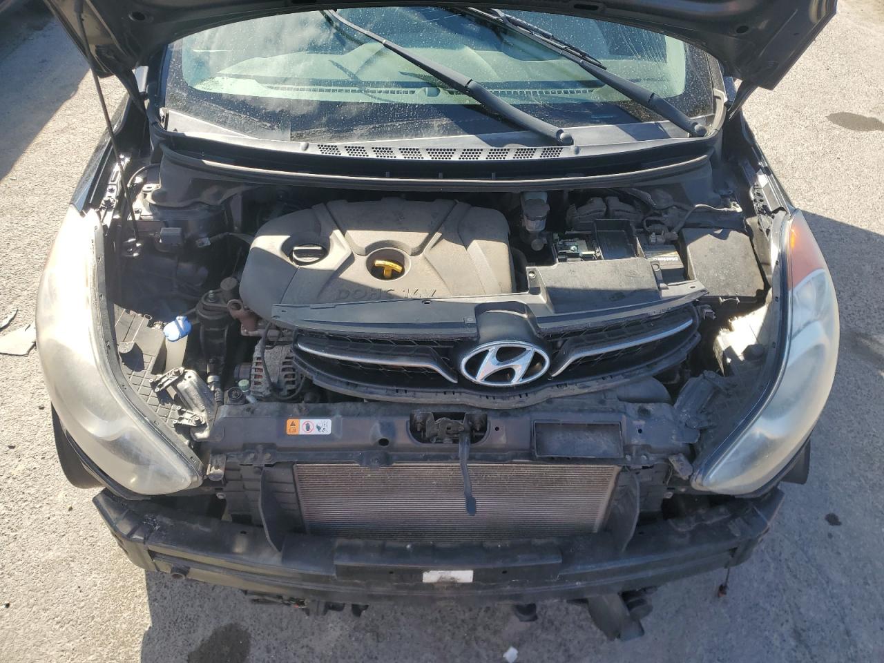 2013 Hyundai Elantra VIN KMHDH4AE2DU693949 Copart auction photo, front end / side damage thumbnail 12