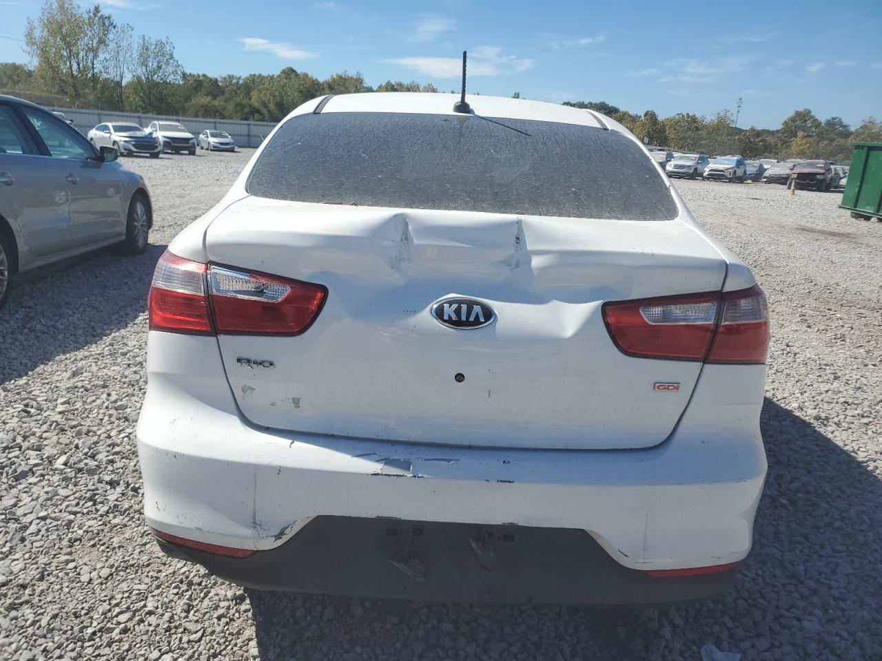 2016 KIA Rio VIN KNADM4A3XG6623281 Copart auction photo, rear end damage thumbnail 6