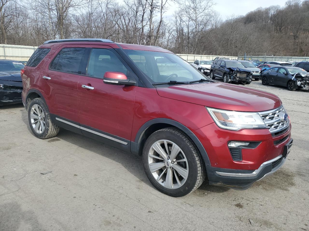 2018 Ford Explorer VIN 1FM5K8F82JGC52798 Copart auction photo, side / rear end damage thumbnail 4