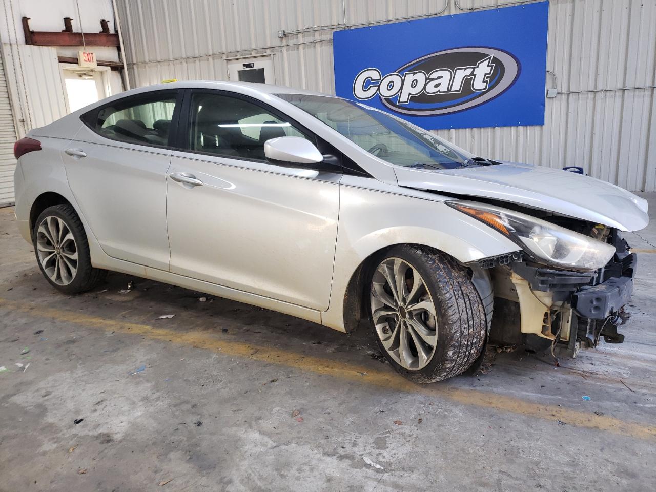 2014 Hyundai Elantra VIN KMHDH4AE2EU179651 Copart auction photo, front end damage thumbnail 4
