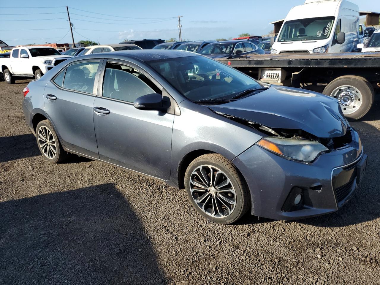 2015 Toyota Corolla VIN 5YFBURHE6FP322822 Copart auction photo, front end damage thumbnail 4