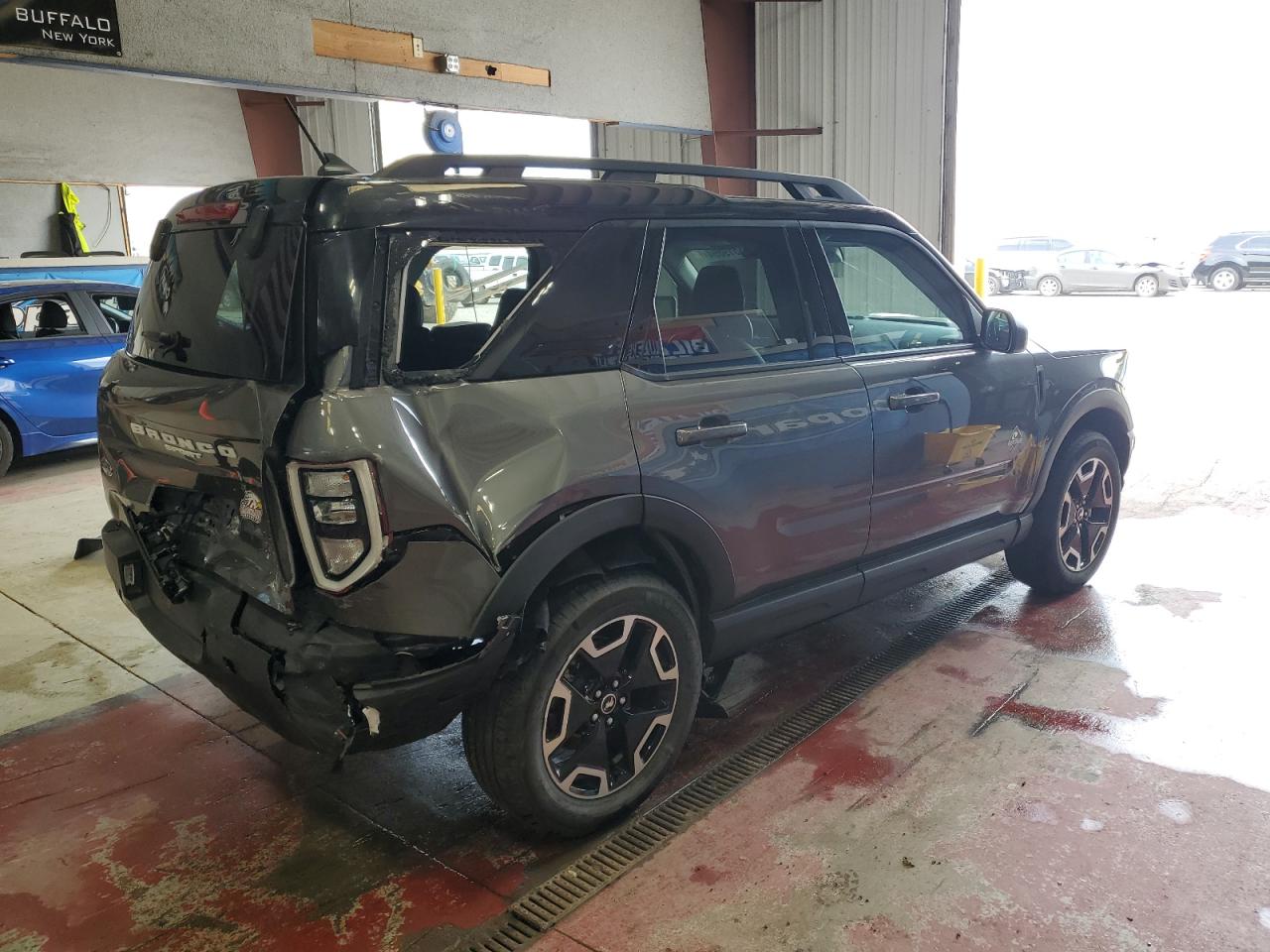 2023 Ford Bronco VIN 3FMCR9C61PRE34456 Copart auction photo, rear end / side damage thumbnail 3